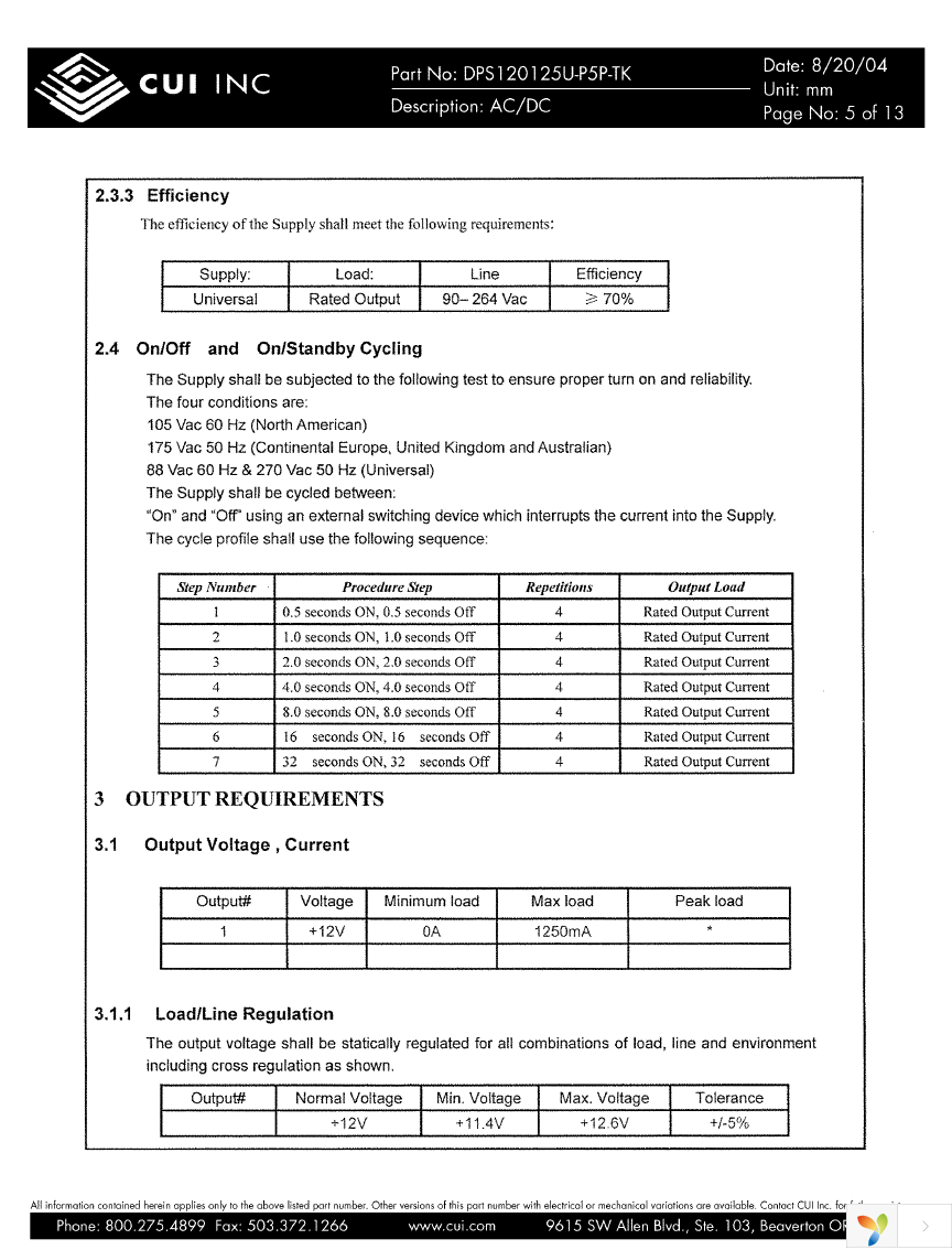 DPS120125U-P5P-TK Page 5