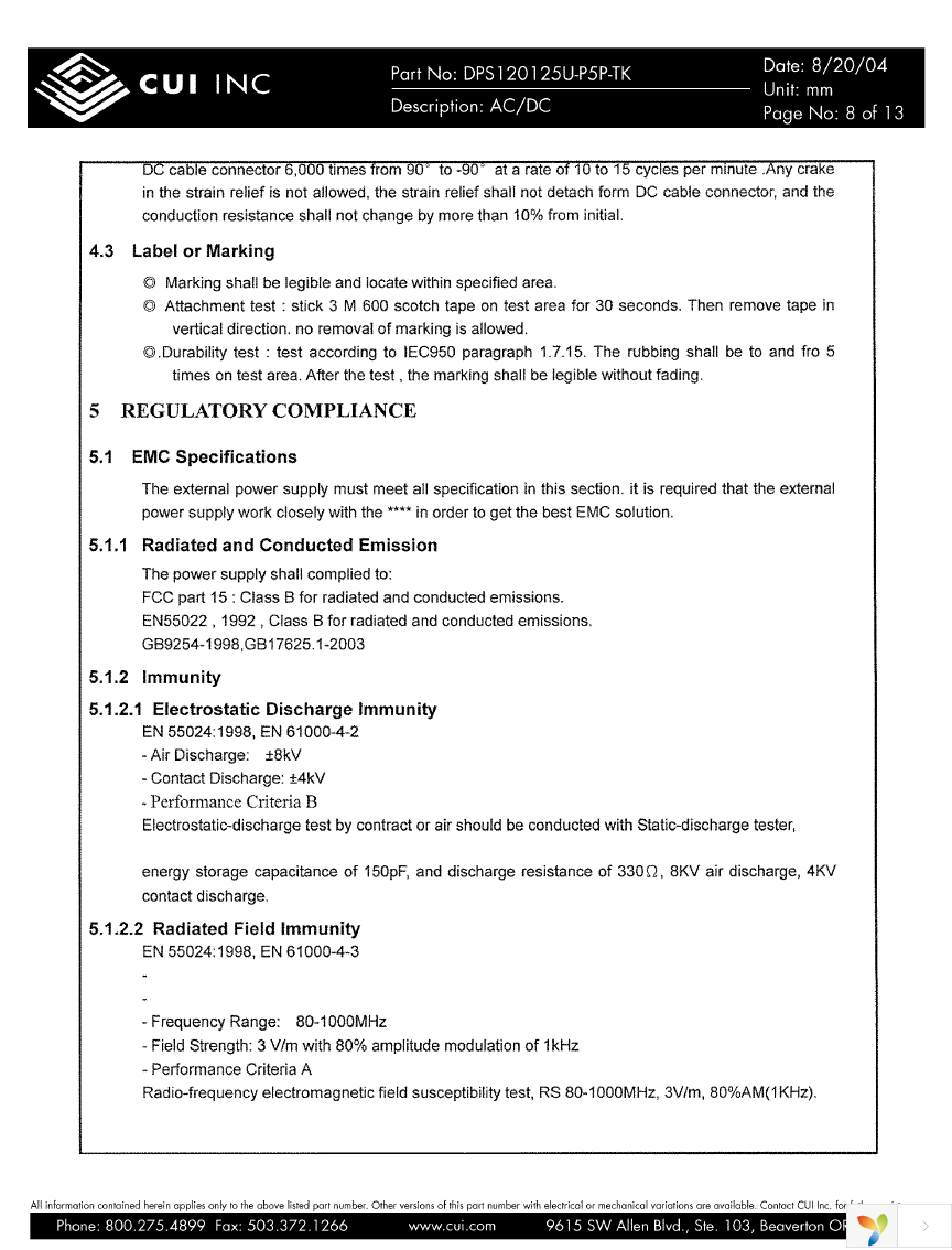 DPS120125U-P5P-TK Page 8