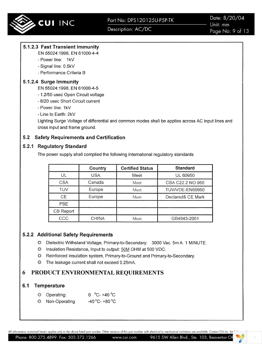 DPS120125U-P5P-TK Page 9