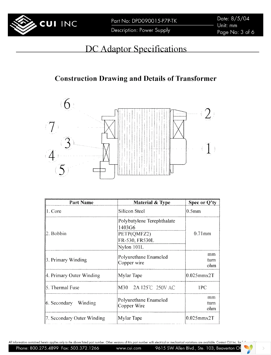 DPD090015-P7P-TK Page 3