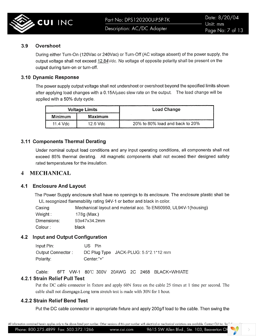 DPS120200U-P5P-TK Page 7