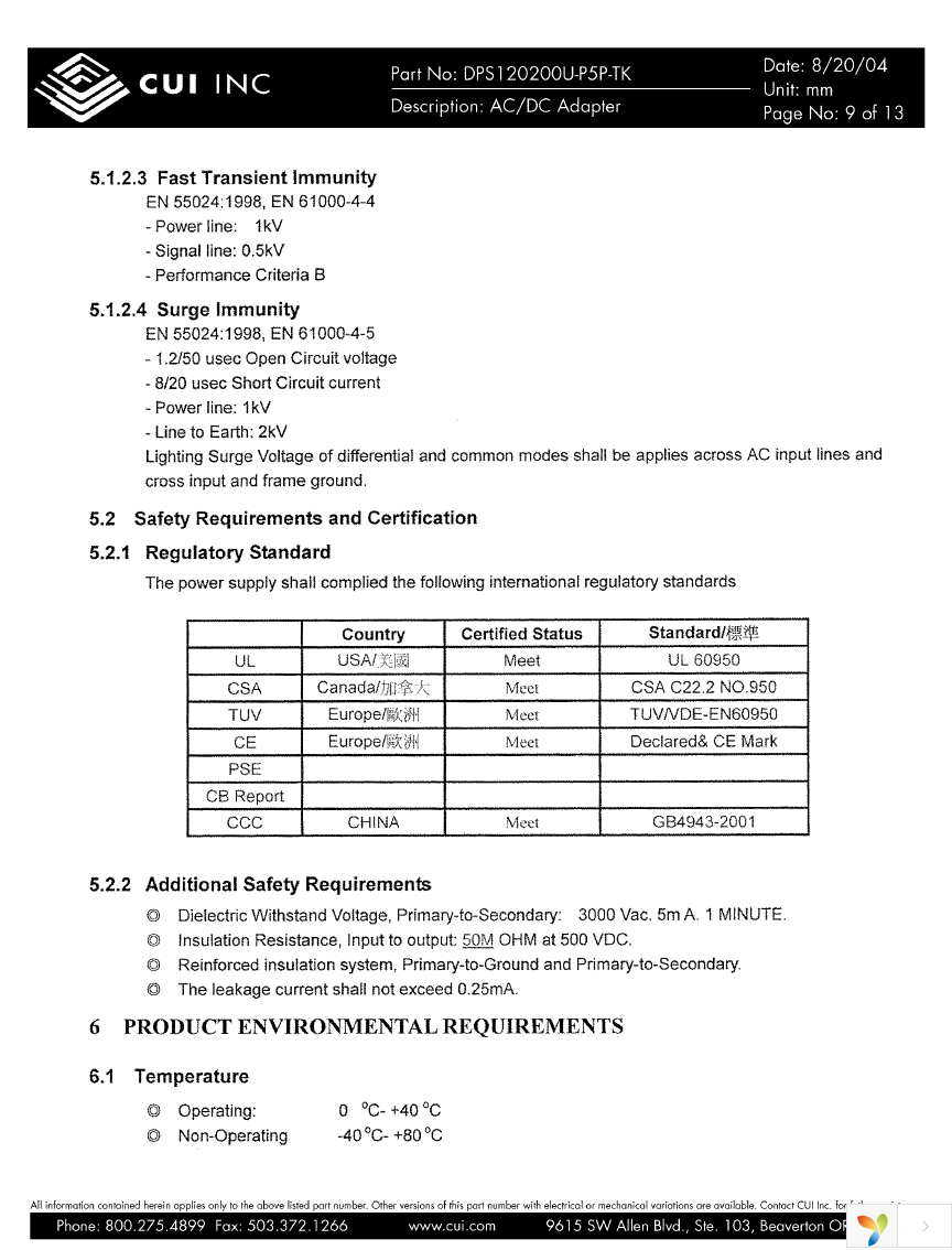 DPS120200U-P5P-TK Page 9