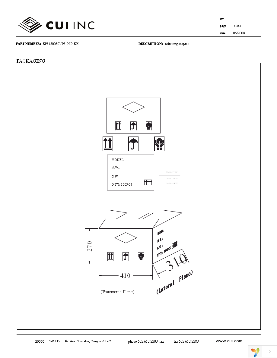 EPS150080UPS-P5P-KH Page 5