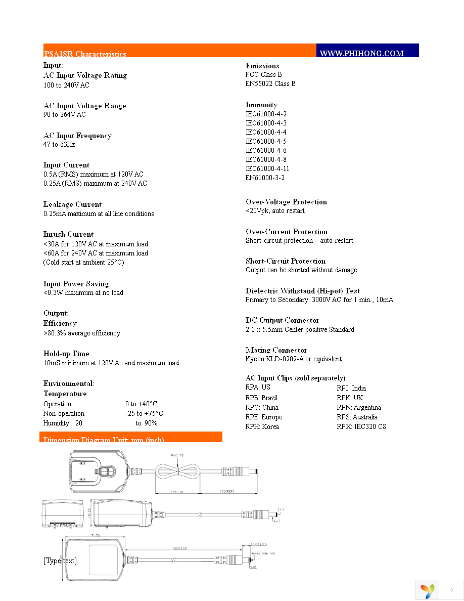 PSA18R-120P Page 2