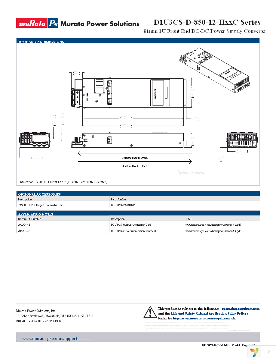 D1U3CS-D-850-12-HC4C Page 5