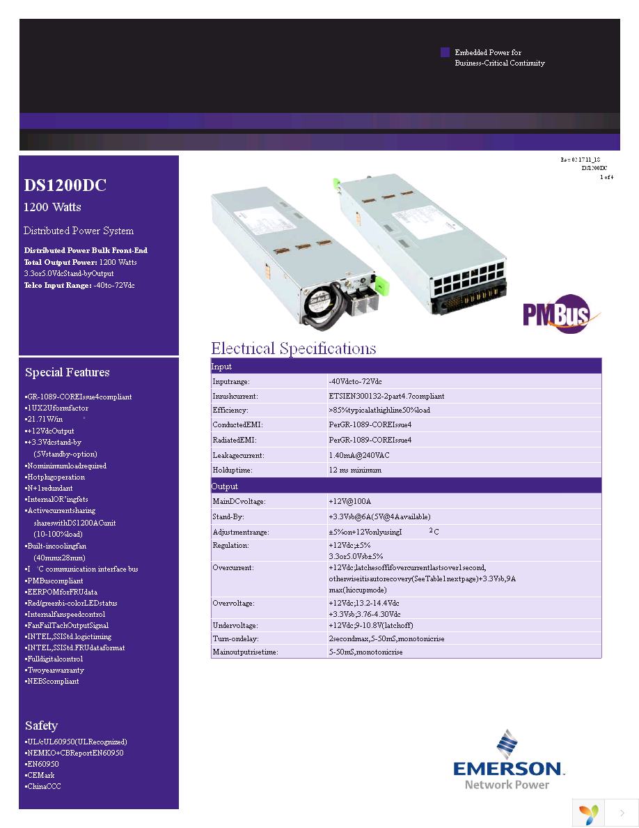 DS1200DC-3 Page 1