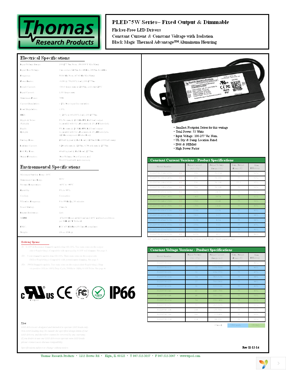 PLED75W-214-C0350-D Page 1