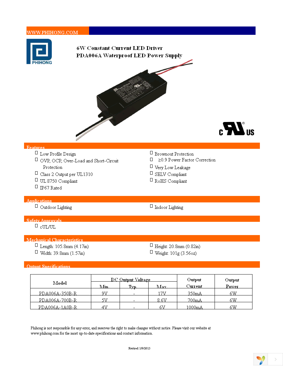 PDA006A-700B Page 1