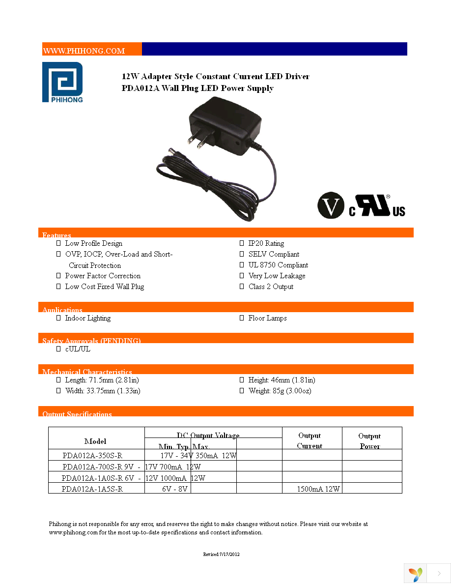 PDA012A-700S-R Page 1