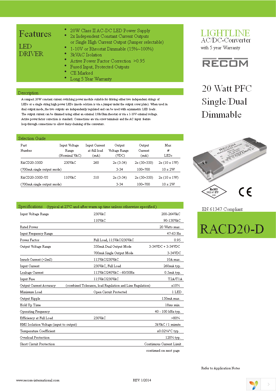 RACD20-350D Page 1