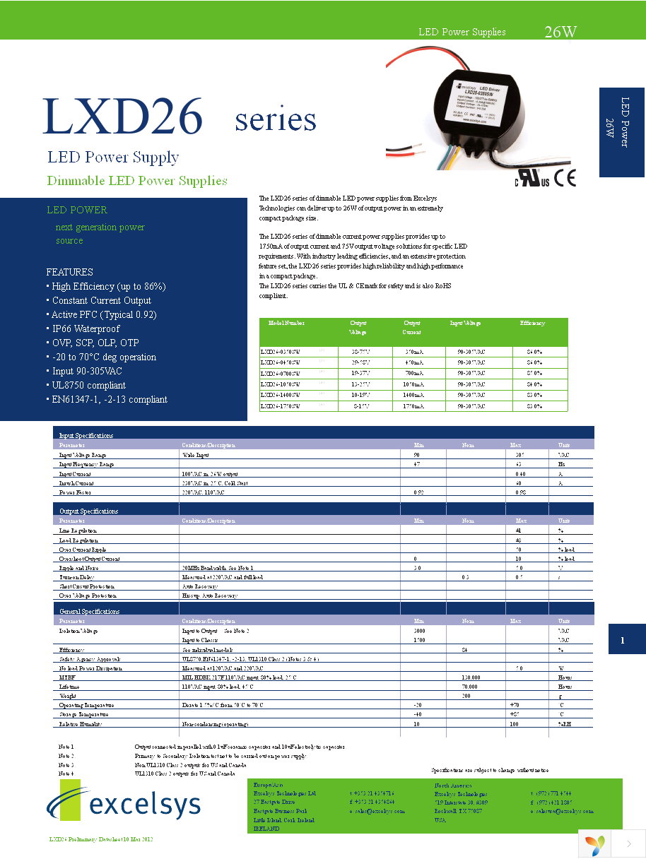 LXD26-0450SW Page 1