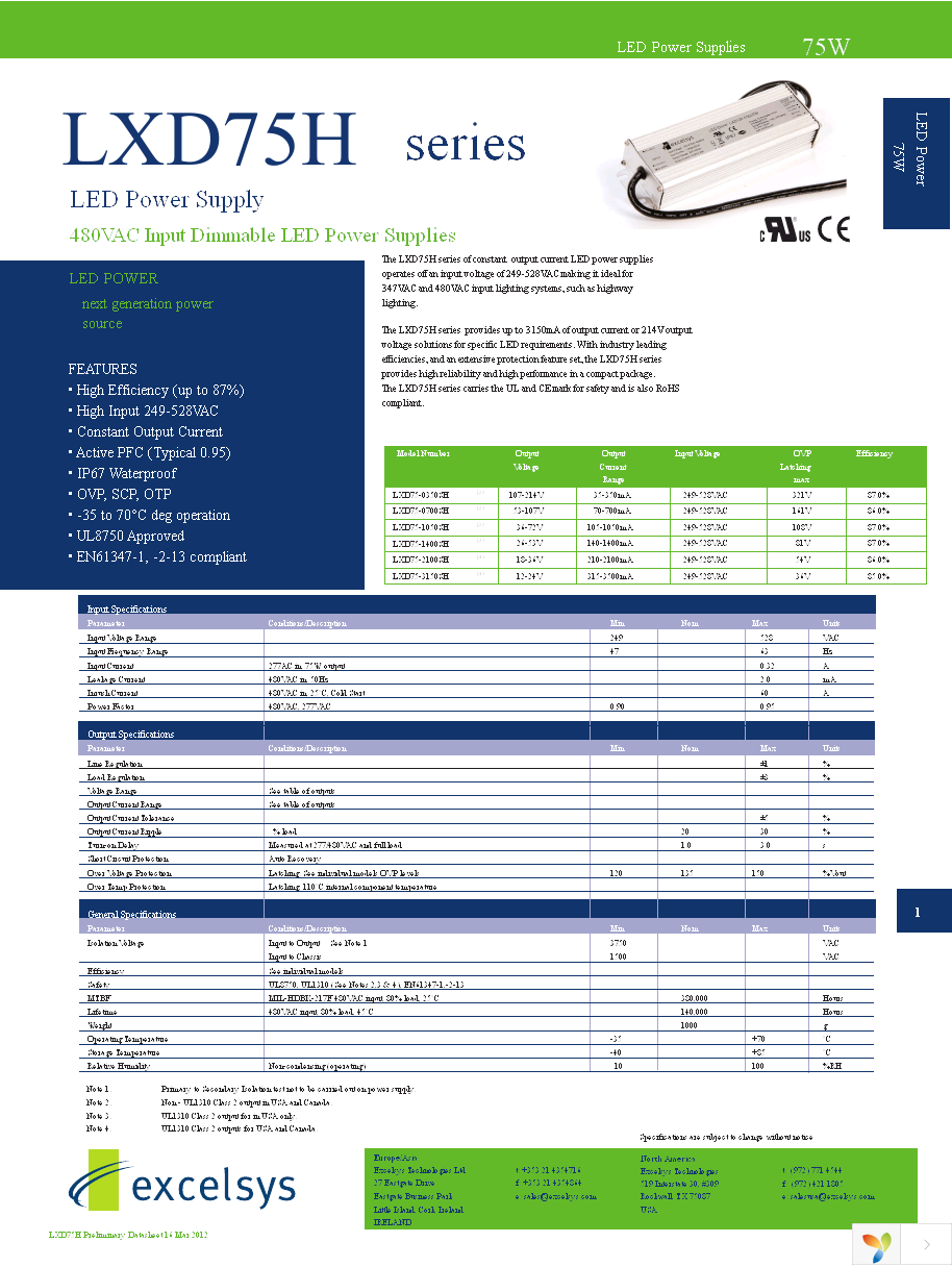 LXD75-0350SH Page 1