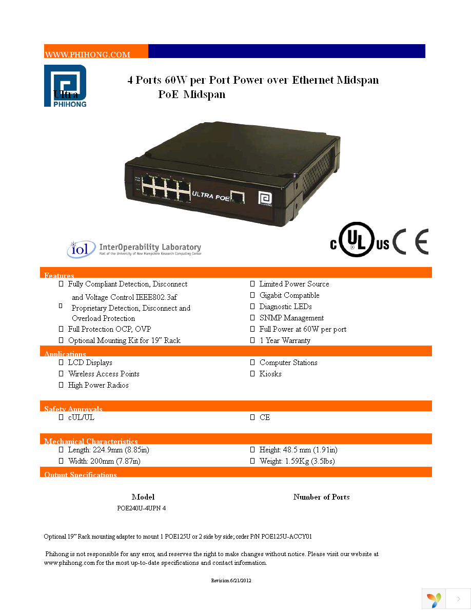 POE240U-4UP-N Page 1