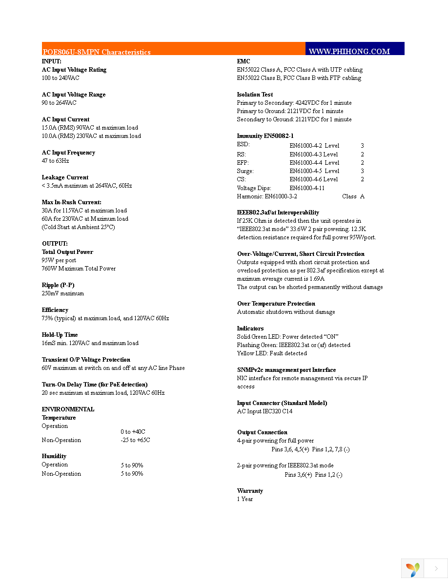 POE806U-8MP-N Page 2