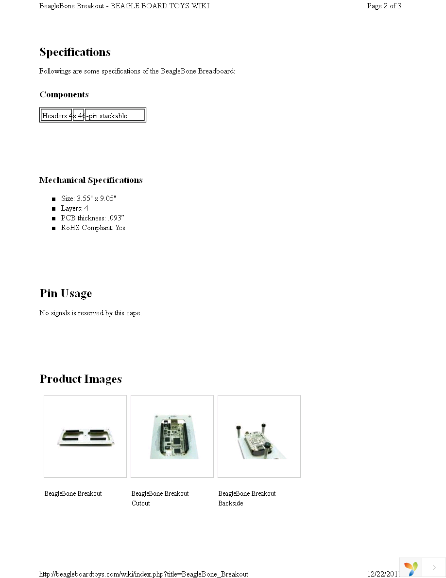 BEAGLEBONE-BREAKOUTCAPE Page 2