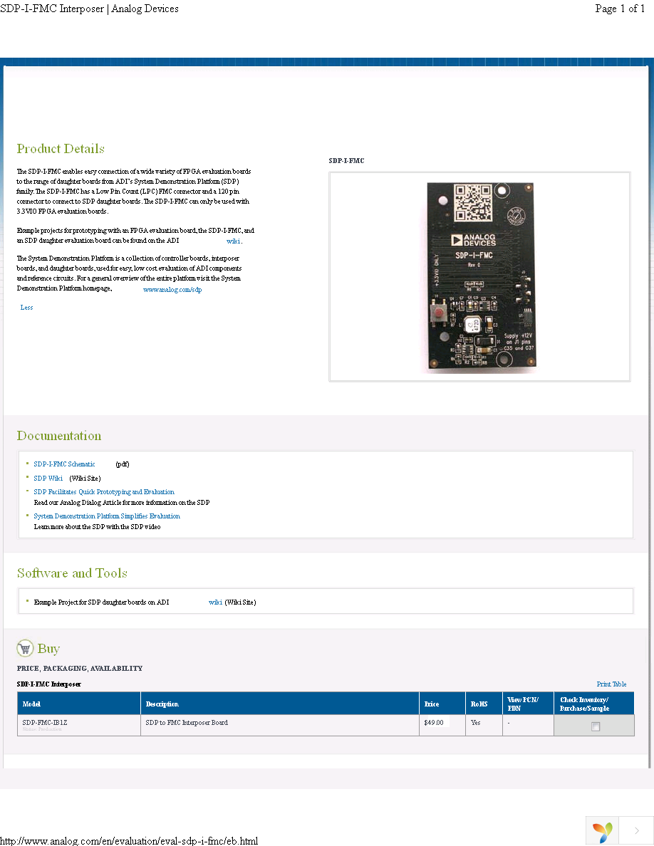 SDP-FMC-IB1Z Page 1