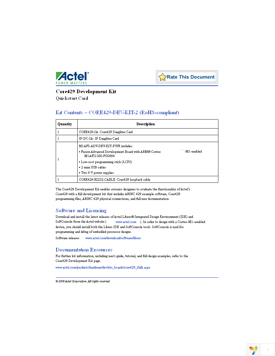 CORE429-RS232-CABLE Page 1