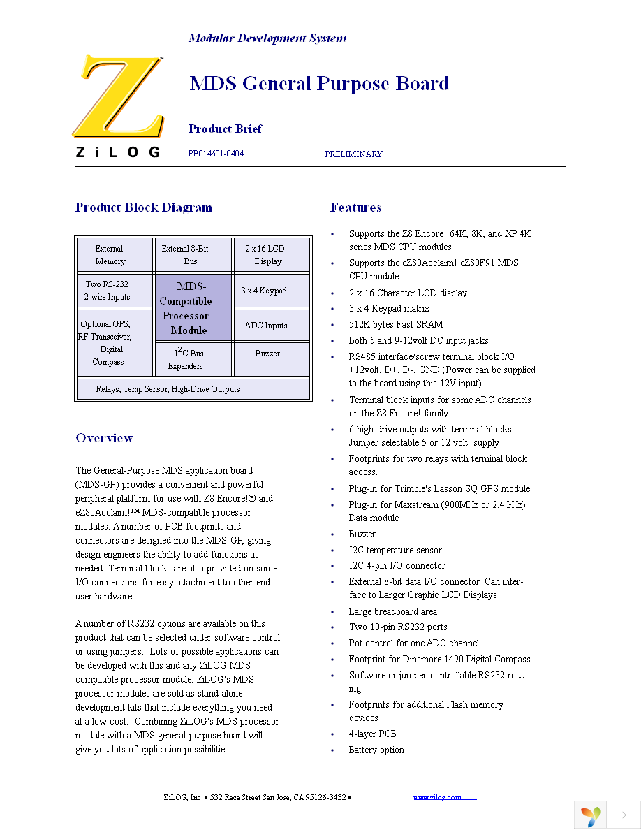 ZGENPRP0100MDS Page 1