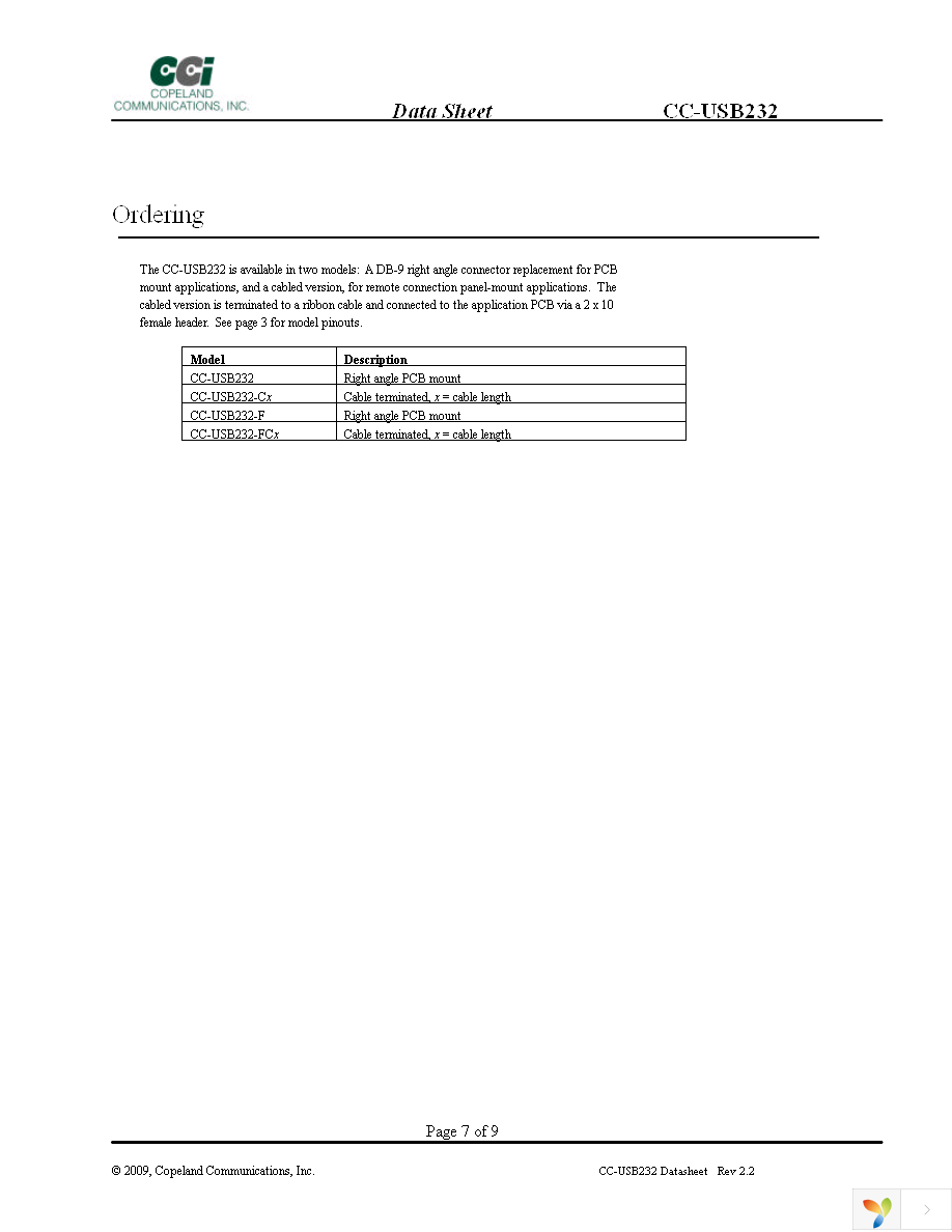 CC-USB232 Page 7