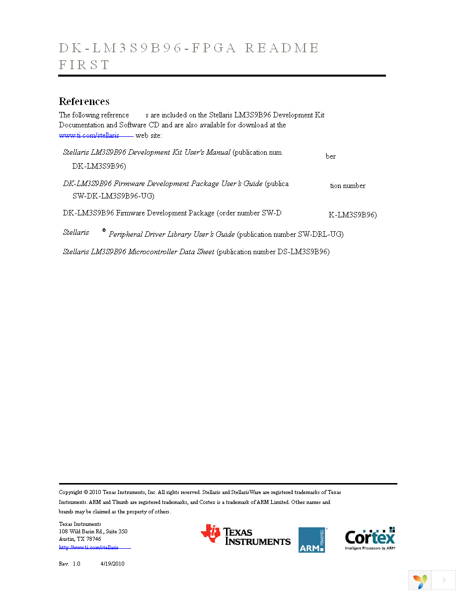 DK-LM3S9B96-FPGA Page 4