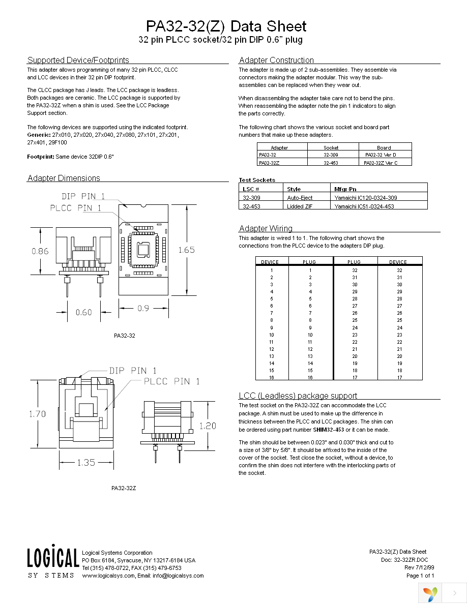 PA32-32Z Page 1