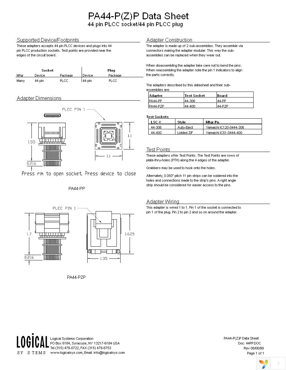 PA44-PZP Page 1