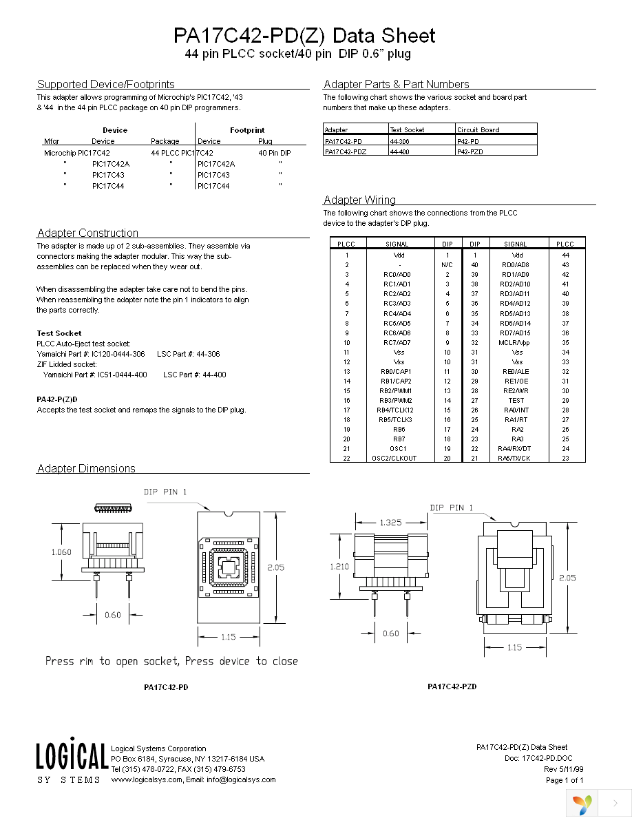 PA17C42-PD Page 1