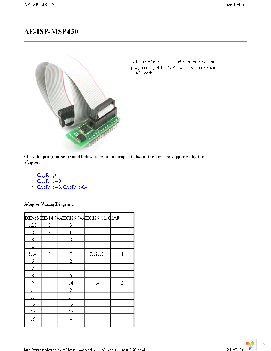 AE-ISP-MSP430 Page 1