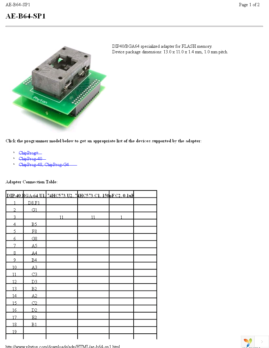 AE-B64-SP1 Page 1