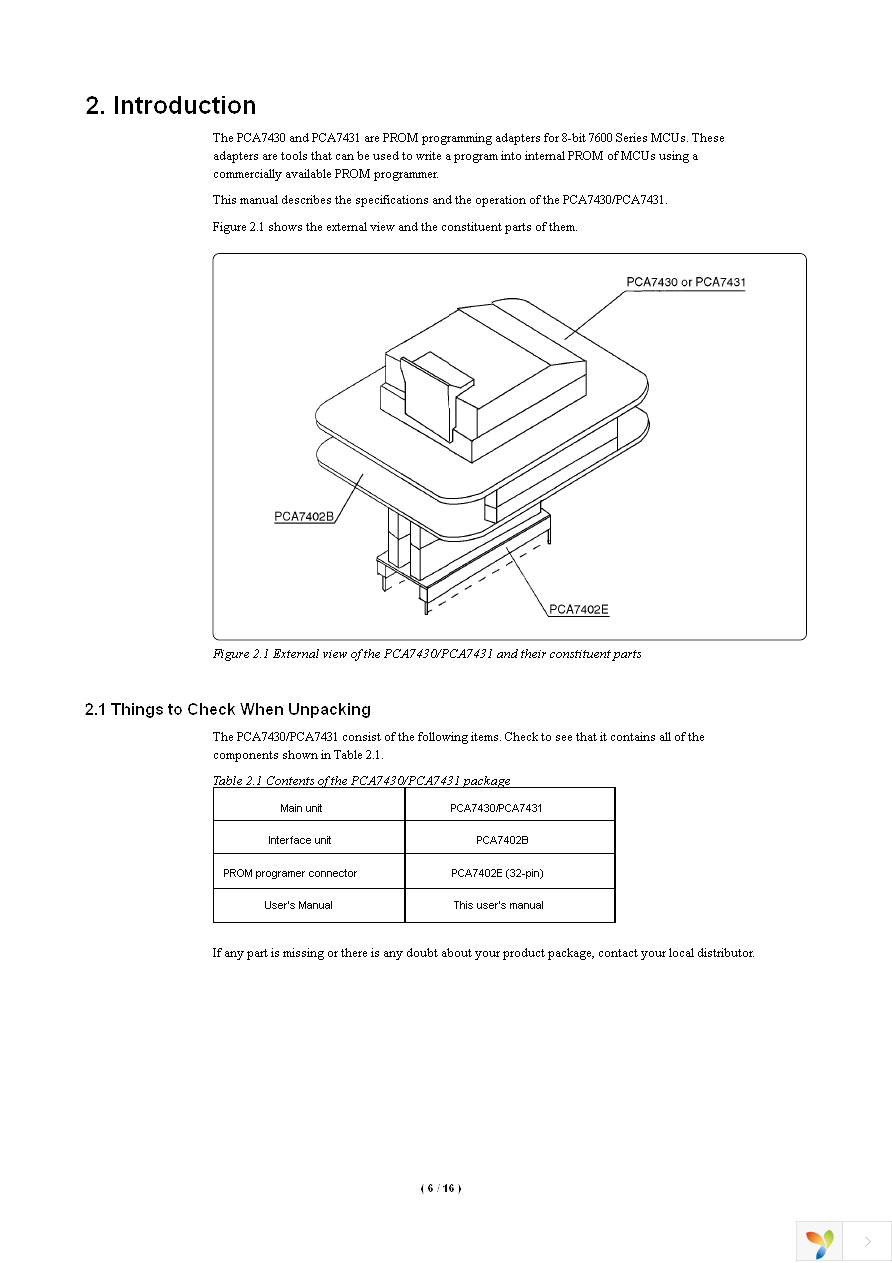 PCA7431 Page 8