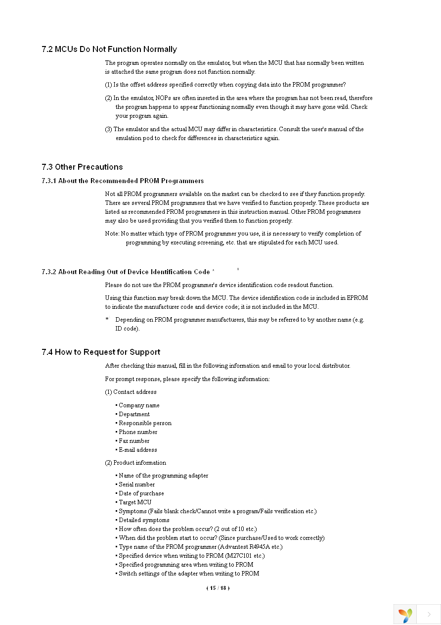 PCA7450FP Page 17