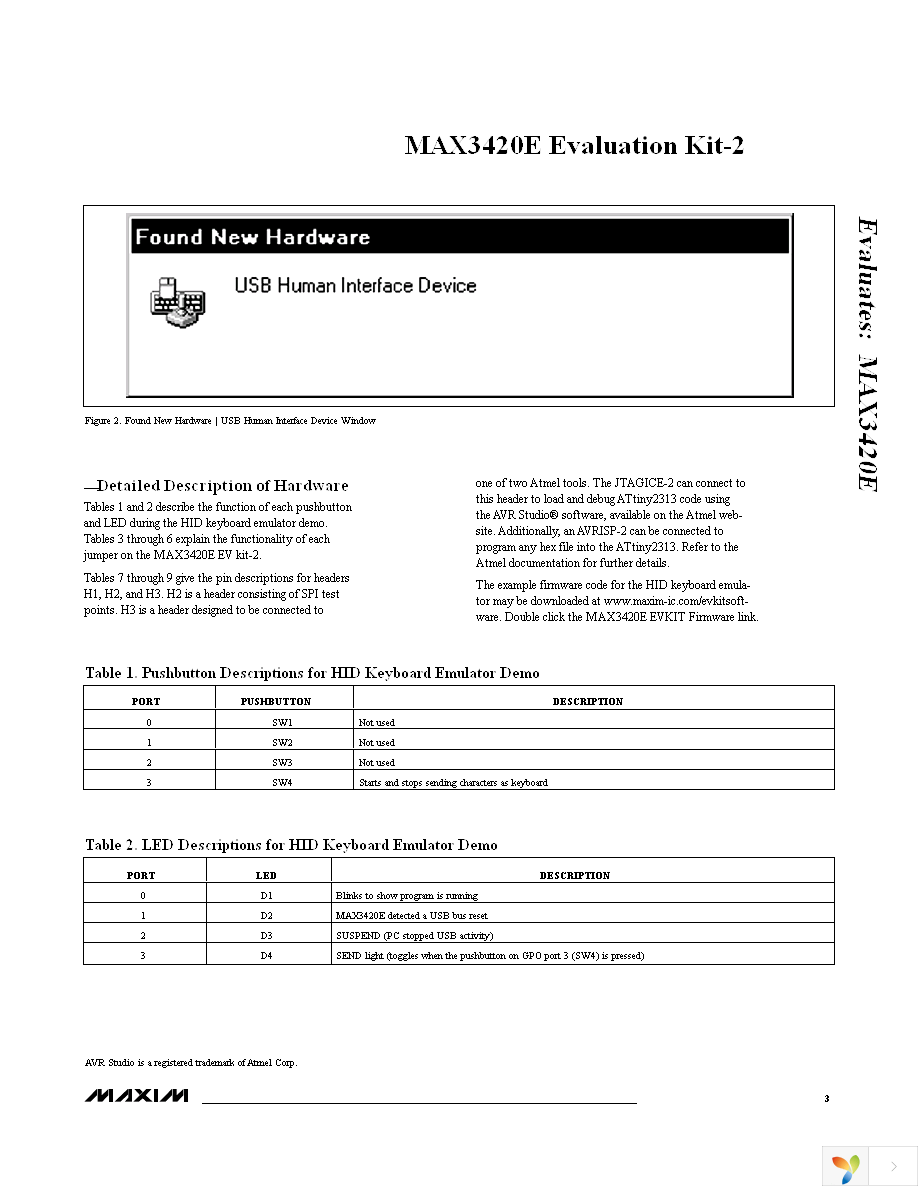 MAX3420EEVKIT-2+ Page 3