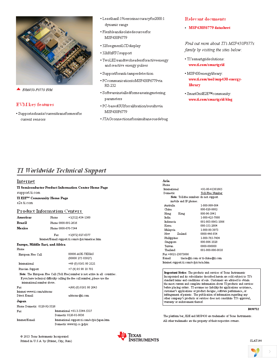 EVM430-F6779 Page 2