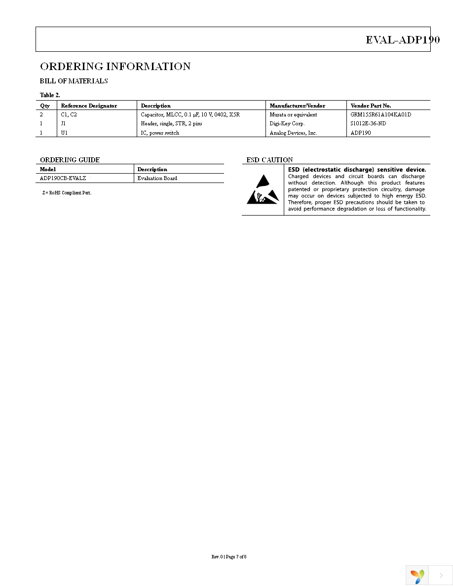 ADP190CB-EVALZ Page 7