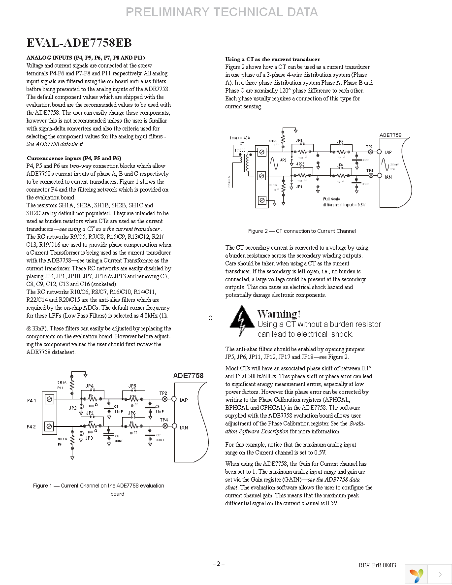 EVAL-ADE7758ZEB Page 2