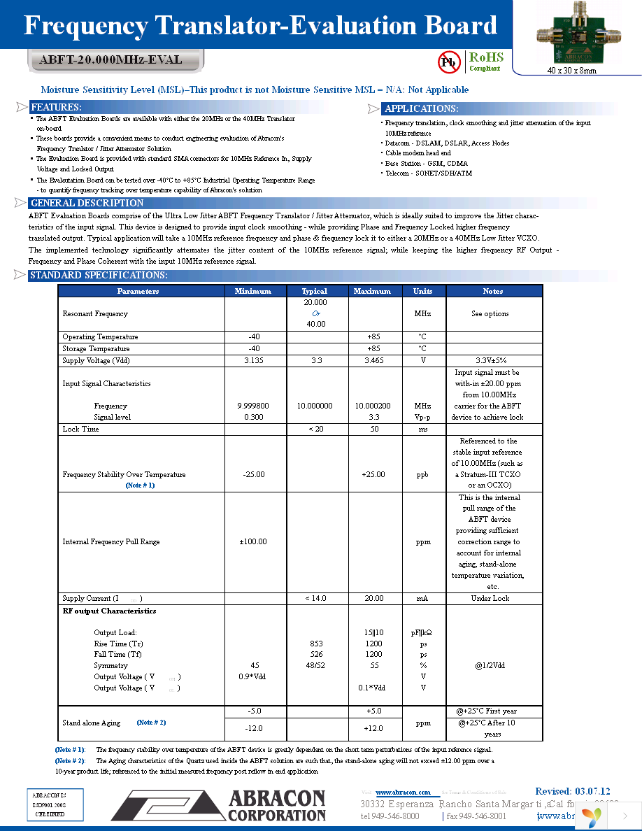 ABFT-20.000MHZ-EVAL Page 1