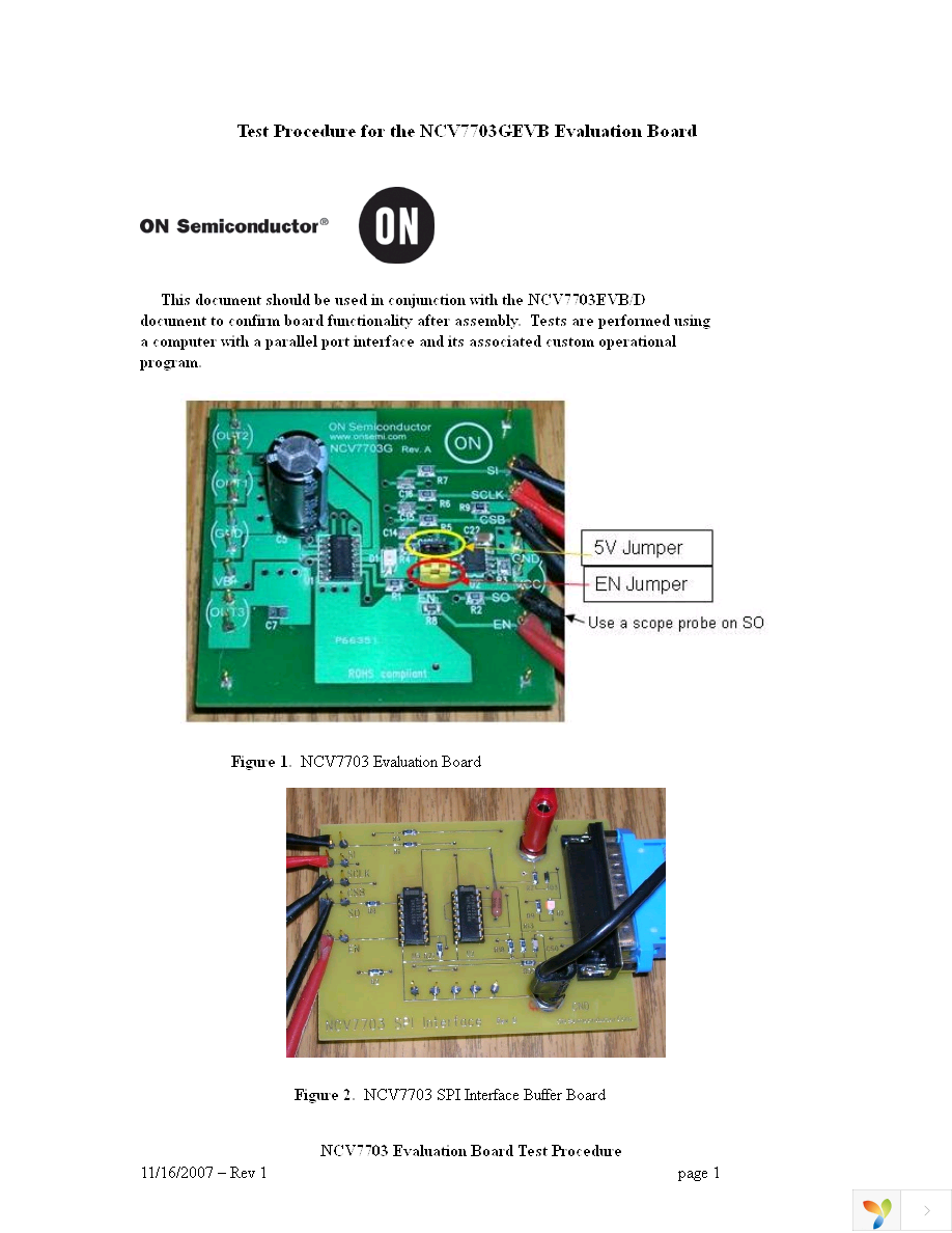 NCV7703GEVB Page 1