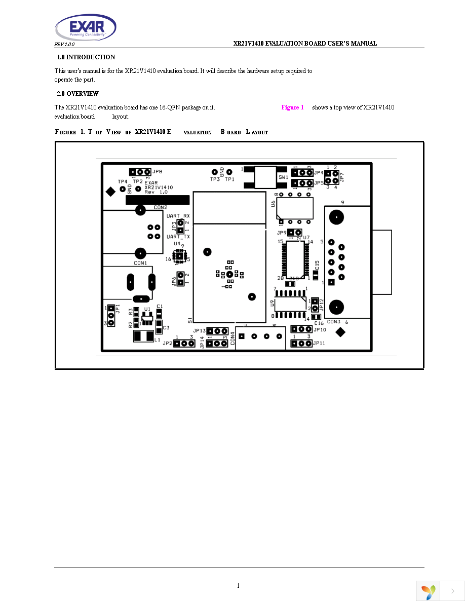 XR21V1410IL-0A-EB Page 1