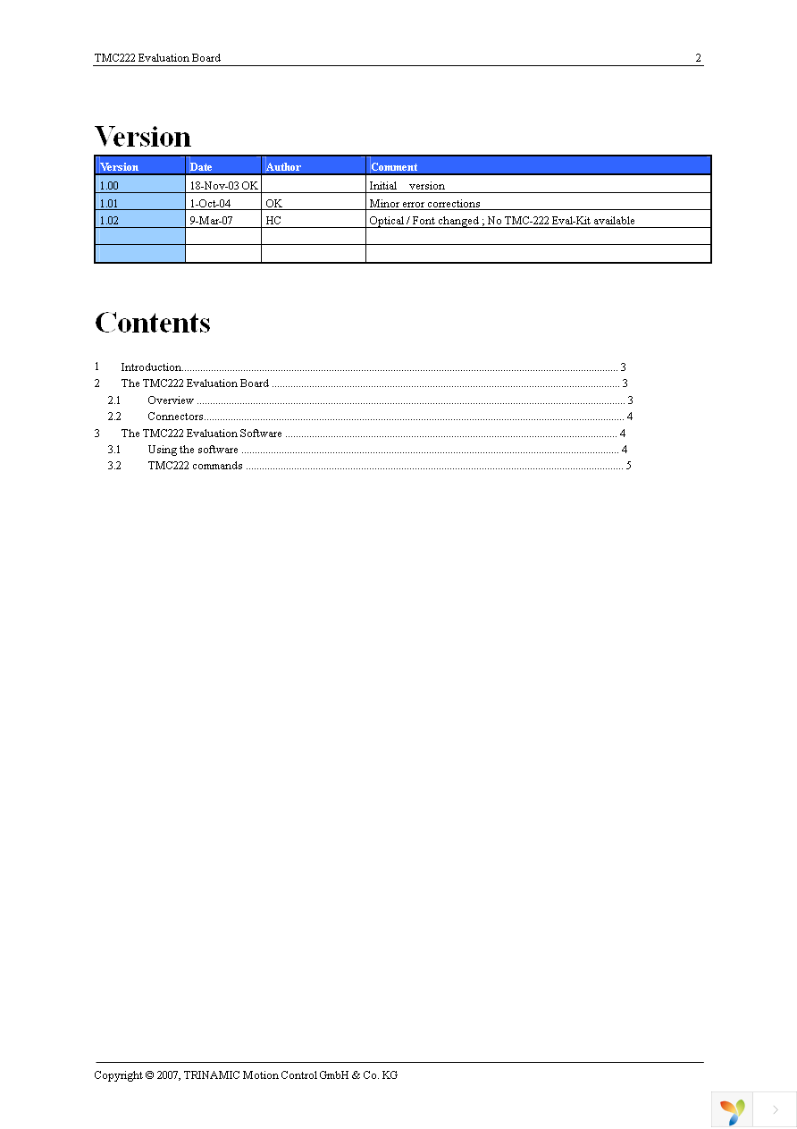 TMC222-EVAL Page 2