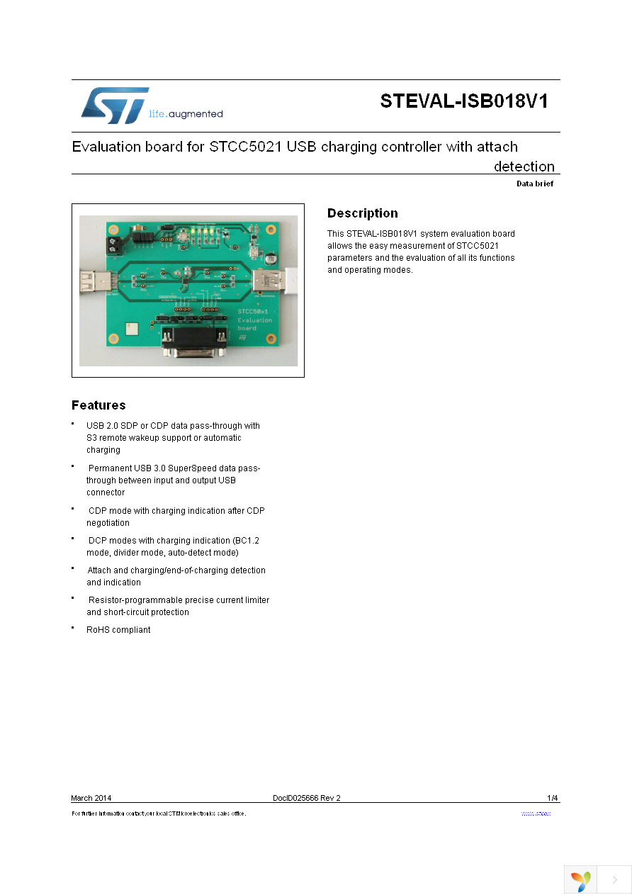 STEVAL-ISB018V1 Page 1