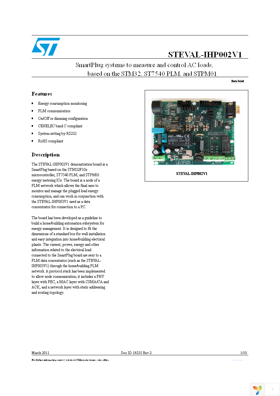 STEVAL-IHP002V1 Page 1