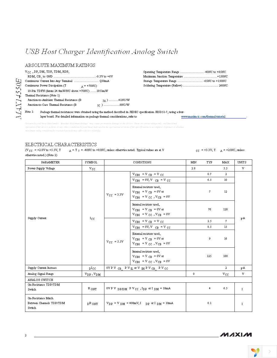 MAX14550EEVKIT+ Page 2