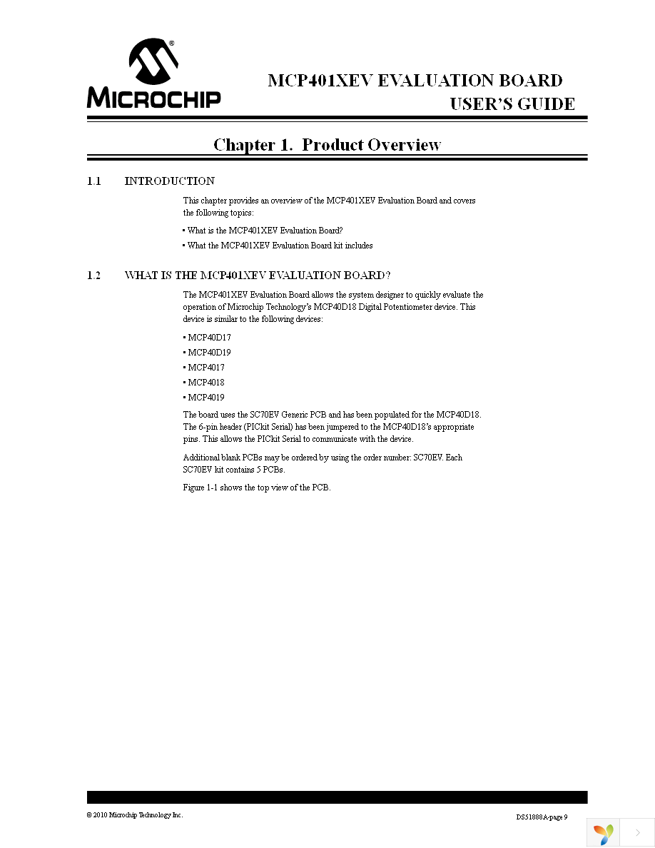 MCP401XEV Page 9