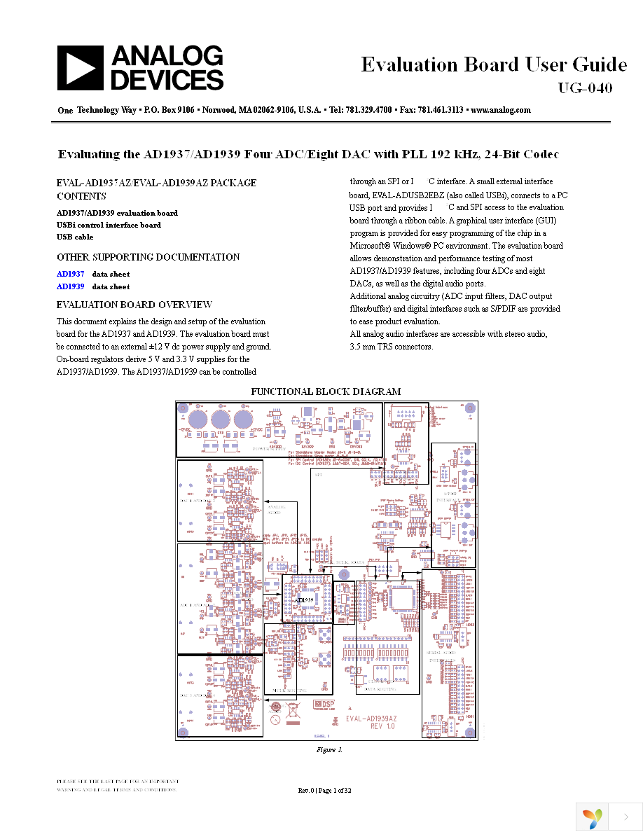 EVAL-AD1939AZ Page 1