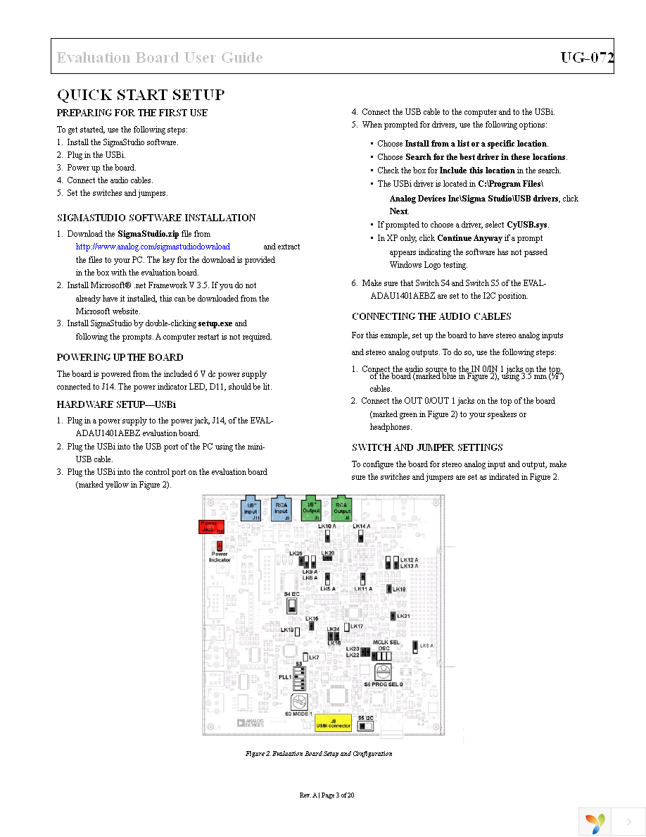 EVAL-ADAU1401AEBZ Page 3