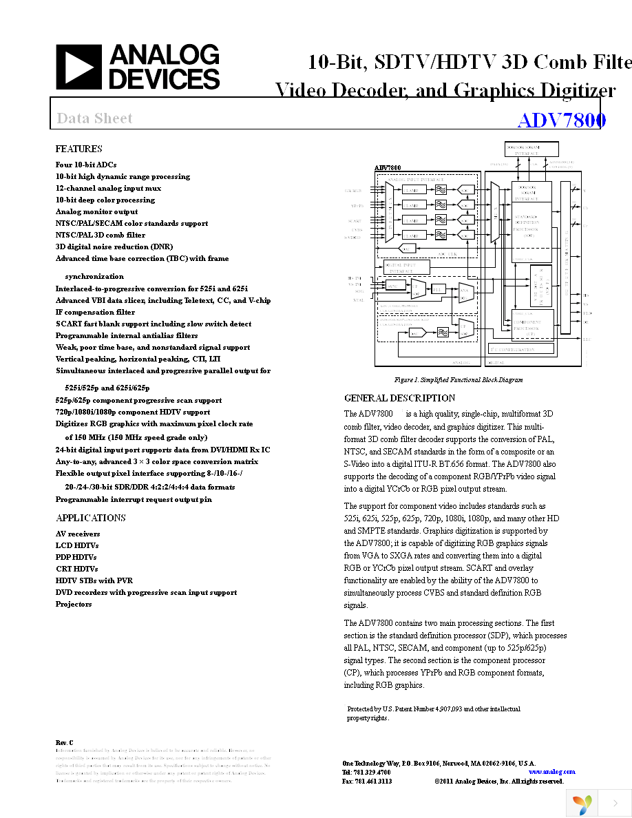 EVAL-ADV7800EB1Z Page 1