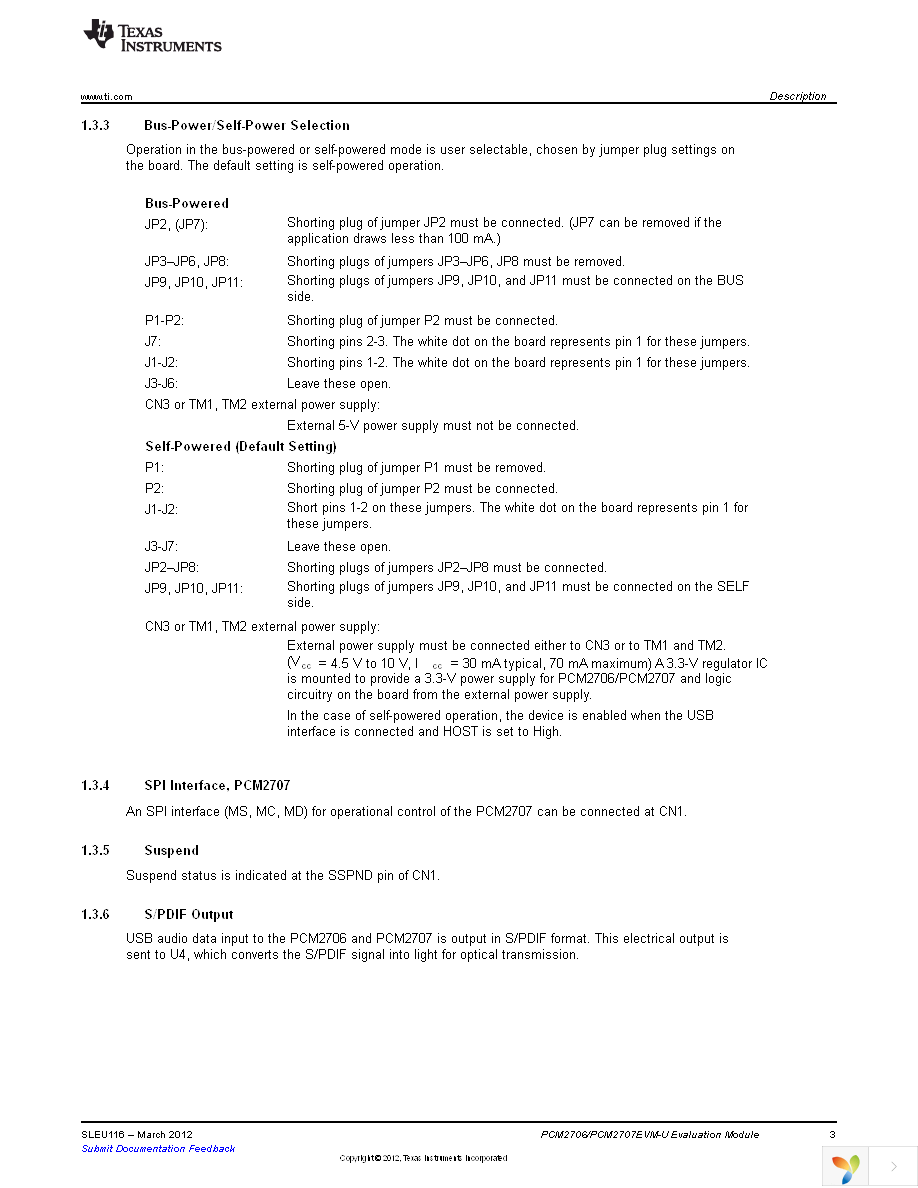 PCM2706EVM-U Page 3