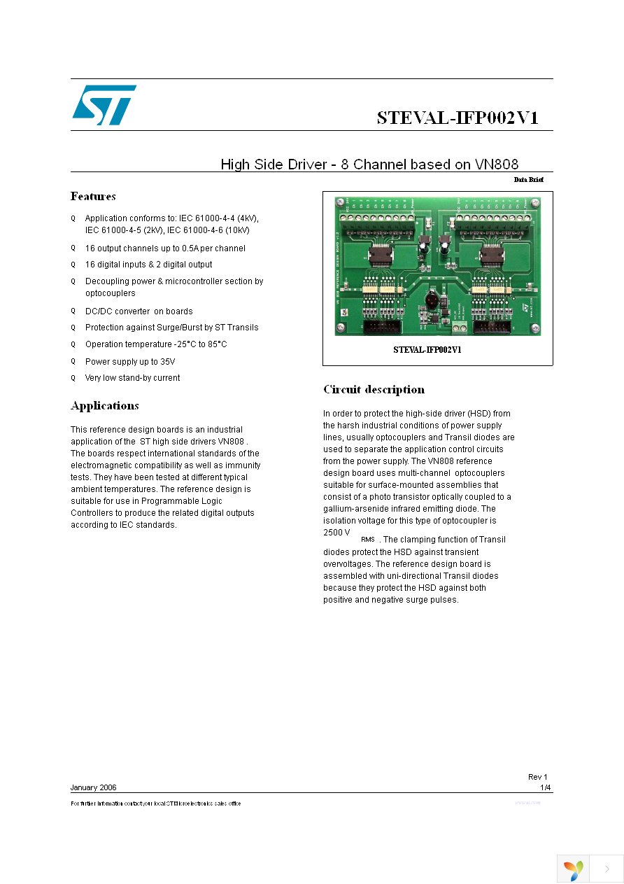 STEVAL-IFP002V1 Page 1