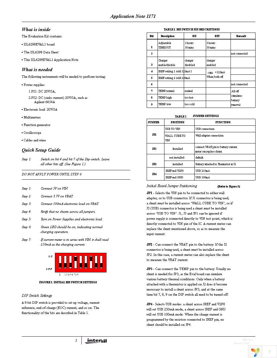 ISL6298EVAL1 Page 2