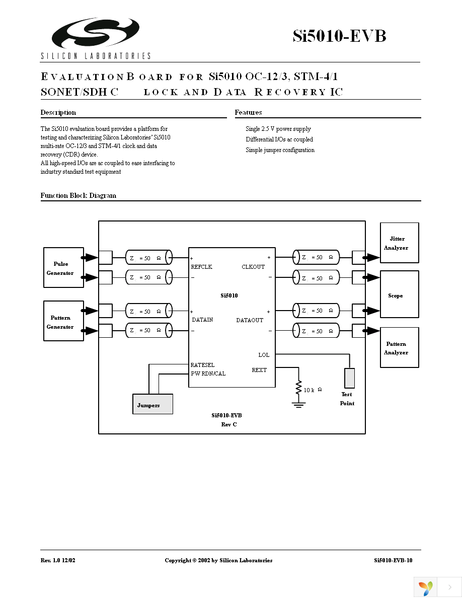 SI5010-EVB Page 1